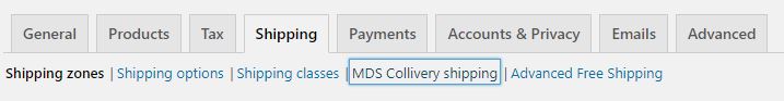 mds shipping options