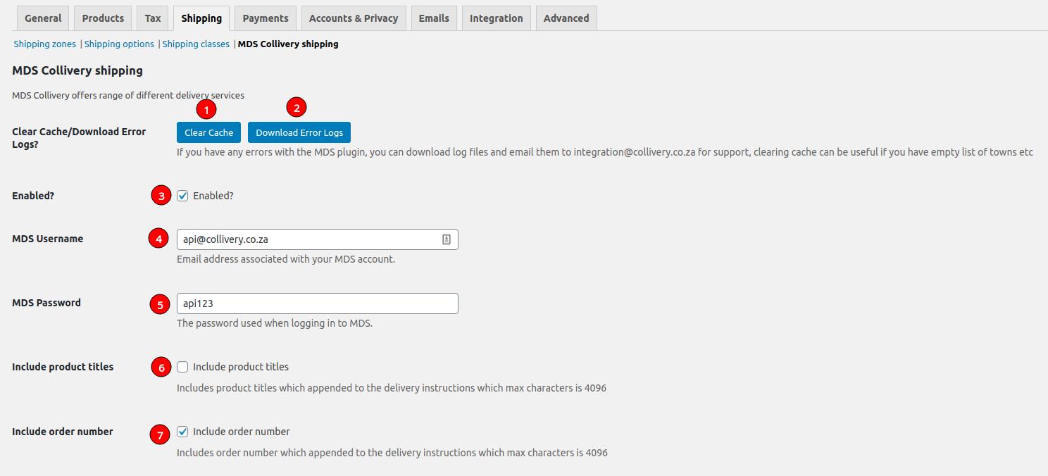 MDS Plugin Settings 1