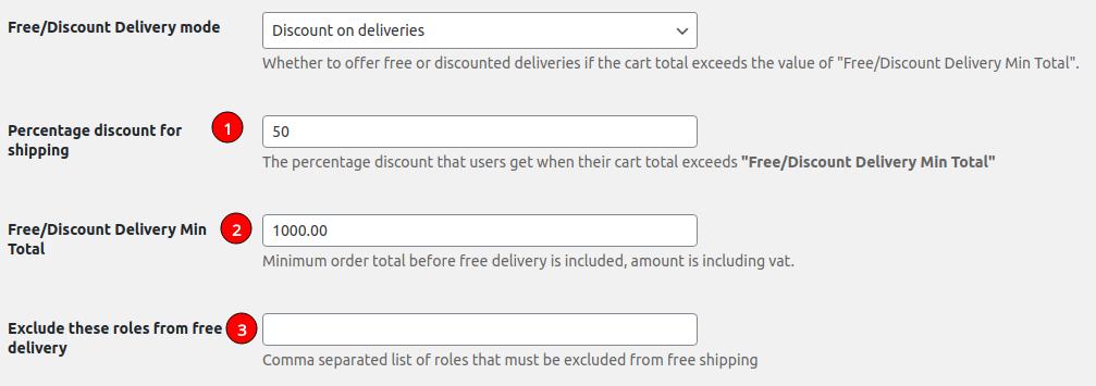 woocommerce Discounted delivery fee